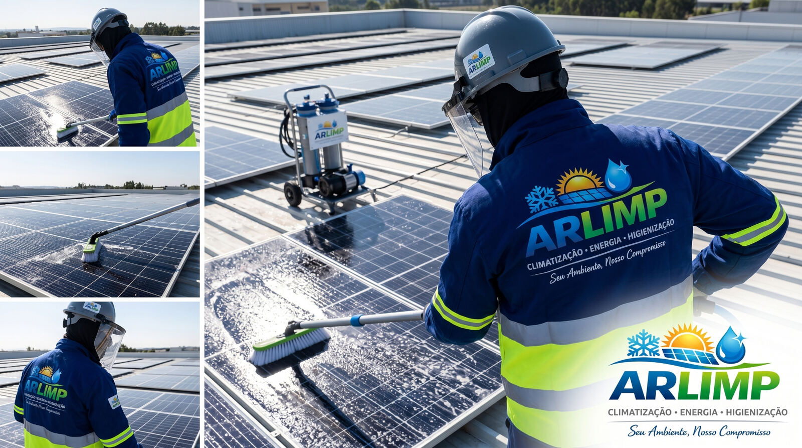 Limpeza de placas solares